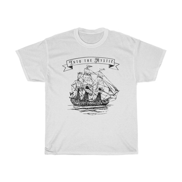 Into The Mystic Vintage Esque Van Morrison Ship Graphic Tee Unisex Heavy Cotton Tee