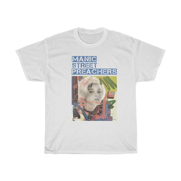 Manic Street Preas Band Tshirt You Love Us Stay Beautiful Early 1990s Glam Punk Era2 Unisex Heavy Cotton Tee