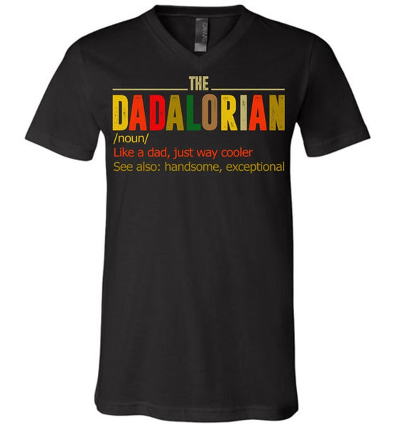 The Dadalorian Definition  Like A Dad Just Way Cooler Vintage Men's V-Neck