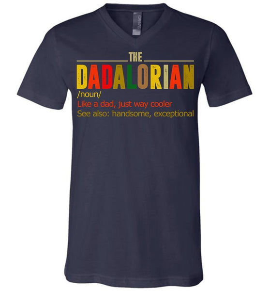 The Dadalorian Definition  Like A Dad Just Way Cooler Vintage Men's V-Neck