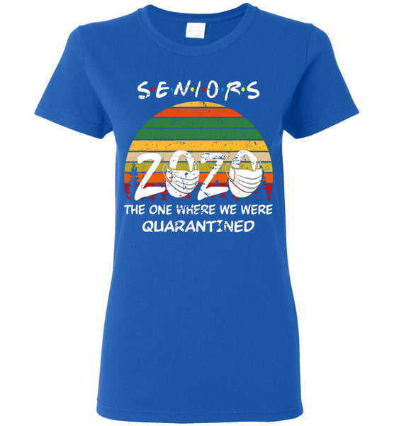 Vintage Seniors 2020 The One Where we were Quarantined Women T-Shirt