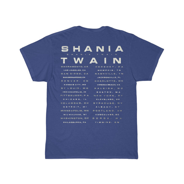 Men's Vintage 90s 1999 Shania Twain Country Music Tour Double-Sided Print T-Shirt