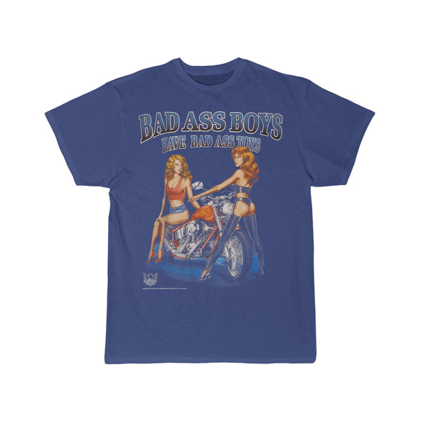Vintage 90's Bad Ass Boys Have Bad Ass Toys 1995 Sturgis Black Hills Rally Motorcycle Babe T-Shirt 1210