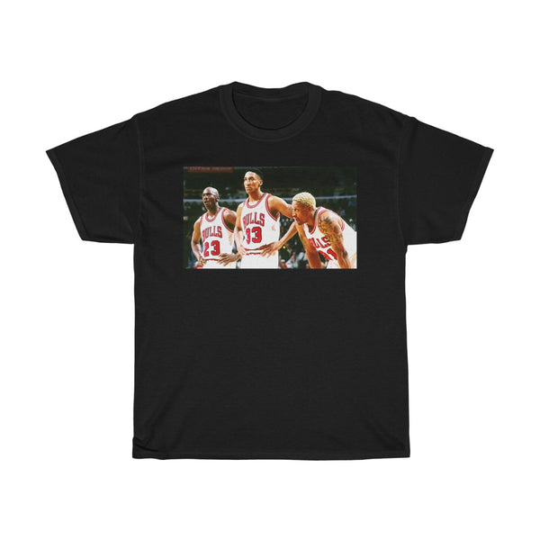Michael Jordan Scottie Pippen Dennis Rodman Basketball Classic Bulls Retro Chicago S Unisex T Shirt S 5 Unisex Heavy Cotton Tee
