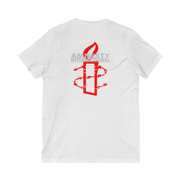 1986 Amnesty International Conspiracy Of Hope Vintage Concert Tour Shirt Unisex Jersey Short Sleeve V-Neck Tee