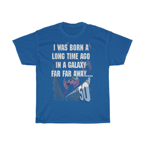 STAR WARS I WAS BORN A LONG TIME AGO 50TH BIRTHDAY PORTRAIT T-SHIRT( order)