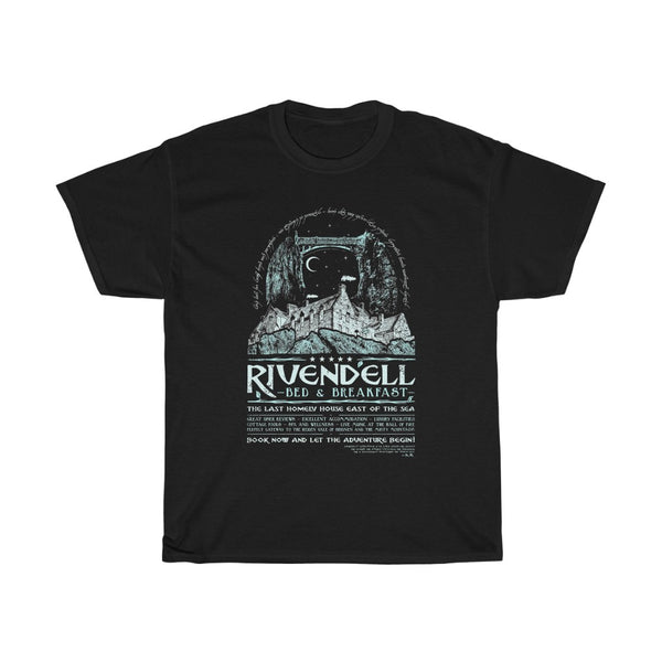 Rivendell Bb Jrr Tolkiens The Lord Of The Rings Inspired T shirt Screen Ed By Hand Unisex Heavy Cotton Tee