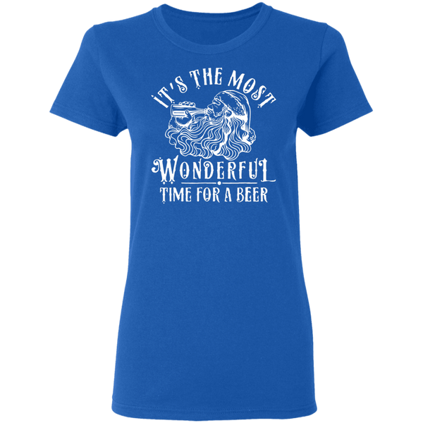 Santa Claus - It's The Most Wonderful Time For A Beer Women T-Shirt 2111