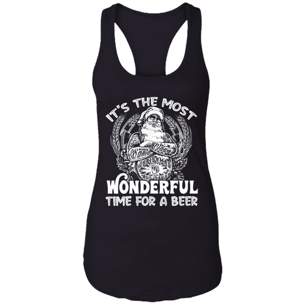 Santa Claus It's The Most Wonderful Time For A Beer - Christmas Funny Women Tank Top 2011