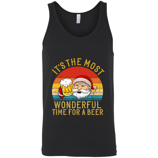 Santa Claus It's The Most Wonderful Time For A Beer - Vintage Unisex Tank Top 2011