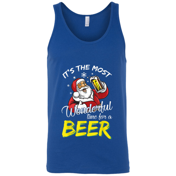Santa Claus It's The Most Wonderful Time For A Beer - Christmas Gift Unisex Tank Top 2011