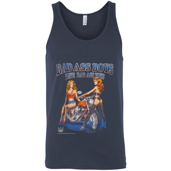 Vintage 90's Bad Ass Boys Have Bad Ass Toys 1995 Sturgis Black Hills Rally Motorcycle Babe Tank 1210
