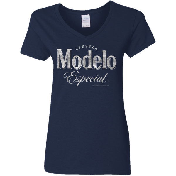 Officially Licensed Modelo Especial Ladies V-Neck T-Shirt 0511
