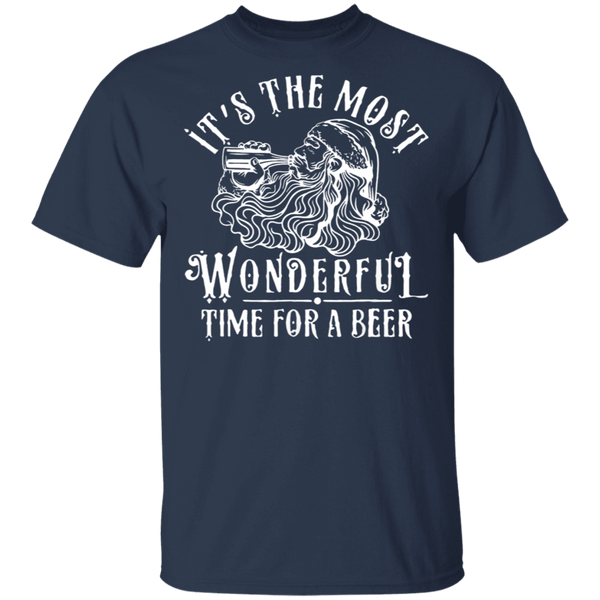 Santa Claus - It's The Most Wonderful Time For A Beer T-Shirt 2111