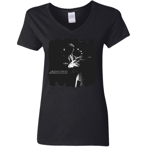 Miles Davis Miles in Tokyo Ladies V-Neck T-Shirt 510