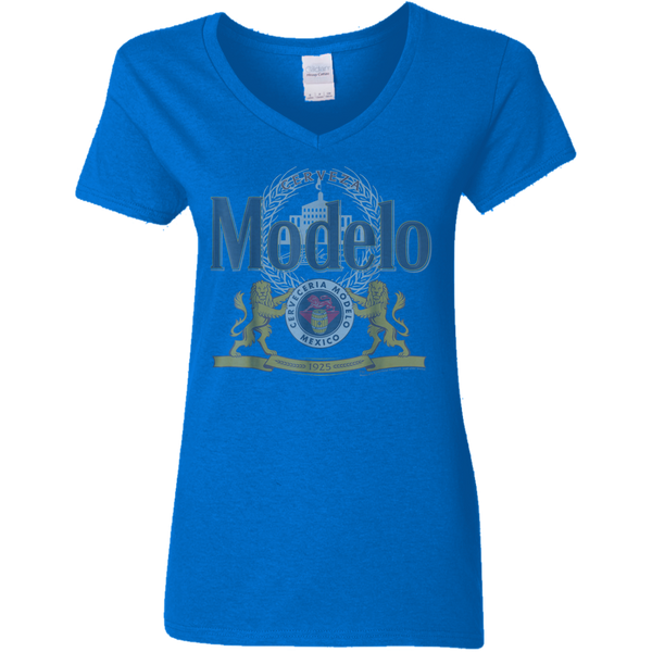 Officially Licensed Modelo Classic Casual Ladies V-Neck T-Shirt 0511