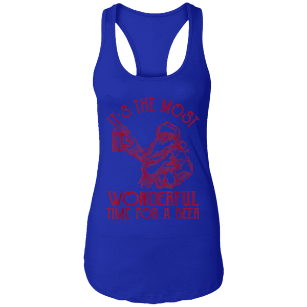 Santa Claus It's The Most Wonderful Time For A Beer  Christmas Women Tank Top 2111