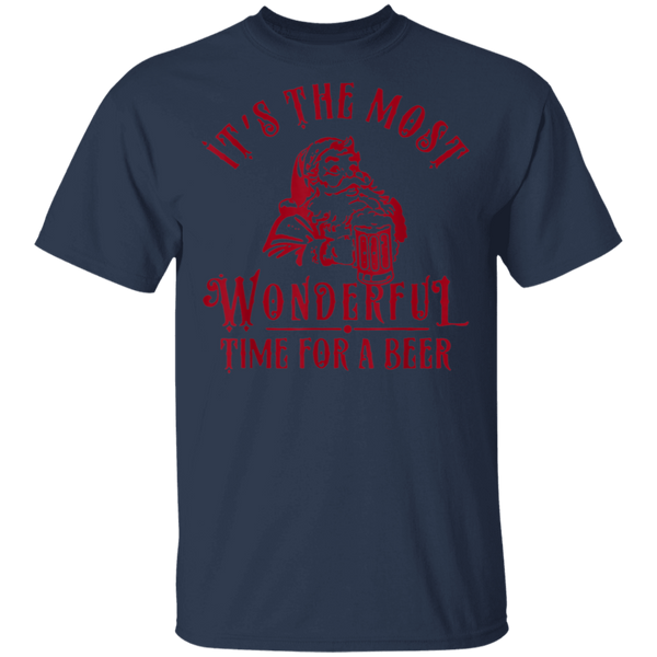Santa Claus It's The Most Wonderful Time For A Beer Christmas Funny T-Shirt 2011