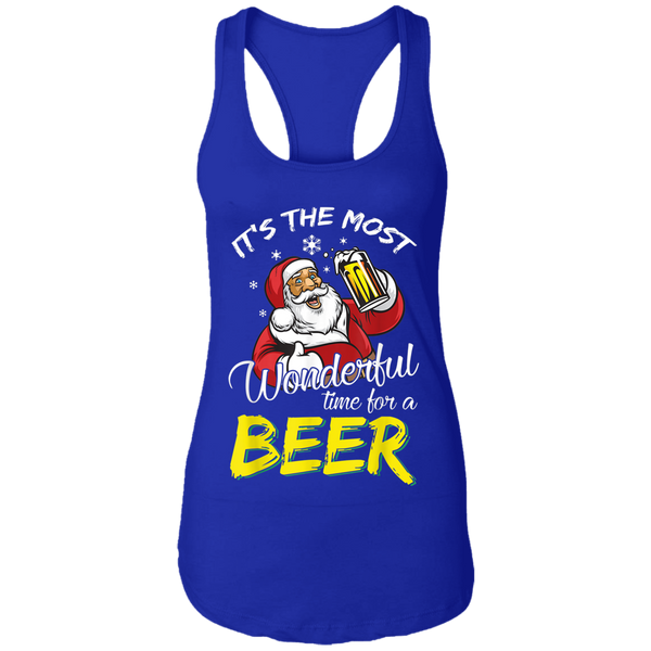 Santa Claus It's The Most Wonderful Time For A Beer - Christmas Gift Women Tank Top 2011