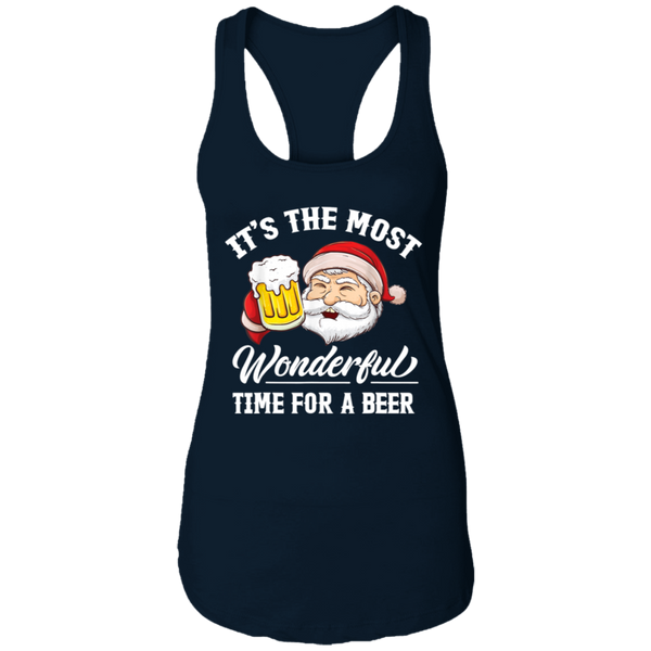 Santa Claus It's The Most Wonderful Time For A Beer christmas Gift Women Tank Top 2111