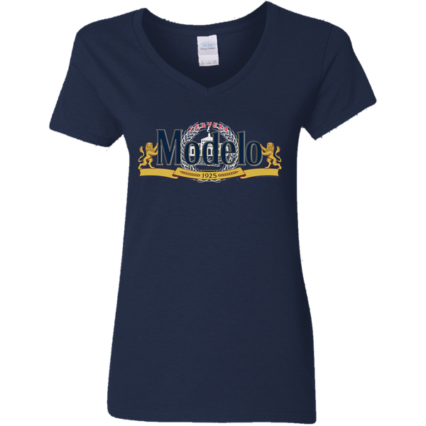 Modelo Logo Premium Ladies V-Neck T-Shirt 0511
