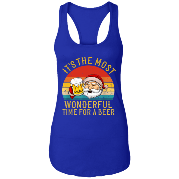 Santa Claus It's The Most Wonderful Time For A Beer - Vintage Women Tank Top 2011