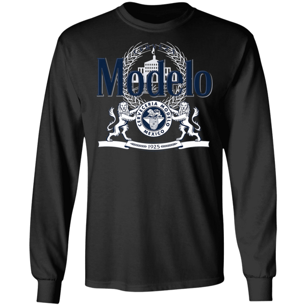 Modelo Navy and White Logo Premium Long Sleeve 0511