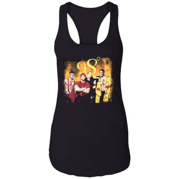 Vintage 1990s 98 DEGREES 'Heat It Up' 1998 Tour Black Concert T-SHIRT Size Large NSYNC Backstreet Boys Boy Band Women Tank Top 2311