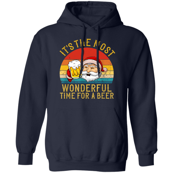 Santa Claus It's The Most Wonderful Time For A Beer - Vintage Hoodie 2011