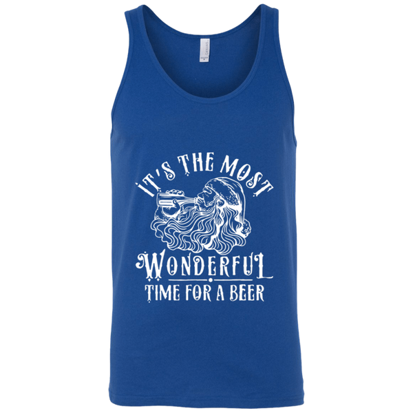 Santa Claus - It's The Most Wonderful Time For A Beer Unisex Tank Top 2111