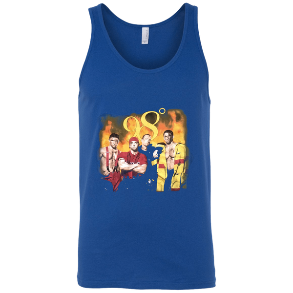 Vintage 1990s 98 DEGREES 'Heat It Up' 1998 Tour Black Concert T-SHIRT Size Large NSYNC Backstreet Boys Boy Band Unisex Tank Top 2311