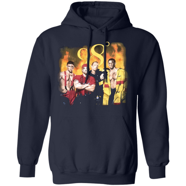 Vintage 1990s 98 DEGREES 'Heat It Up' 1998 Tour Black Concert T-SHIRT Size Large NSYNC Backstreet Boys Boy Band Hoodie 2311