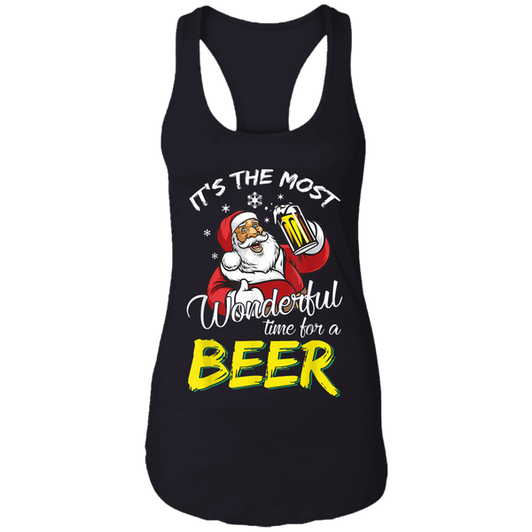 Santa Claus It's The Most Wonderful Time For A Beer - Christmas Gift Women Tank Top 2111