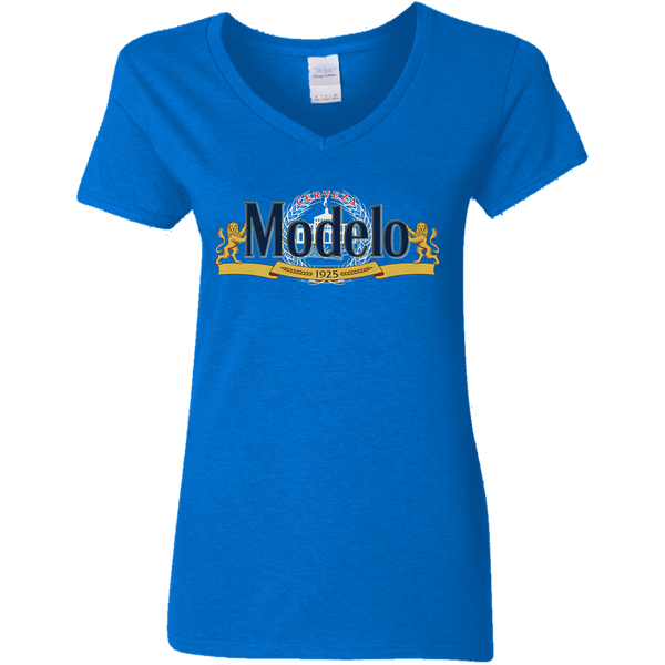 Modelo Logo Premium Ladies V-Neck T-Shirt 0511