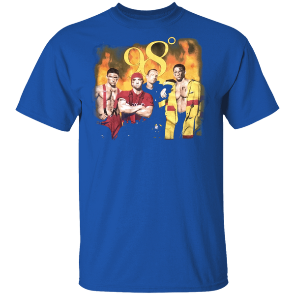 Vintage 1990s 98 DEGREES 'Heat It Up' 1998 Tour Black Concert T-SHIRT Size Large NSYNC Backstreet Boys Boy Band T-Shirt 2311