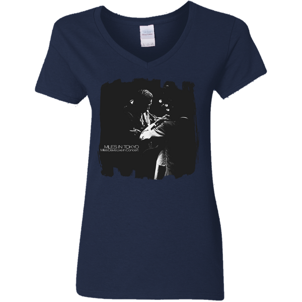 Miles Davis Miles in Tokyo Ladies V-Neck T-Shirt 510
