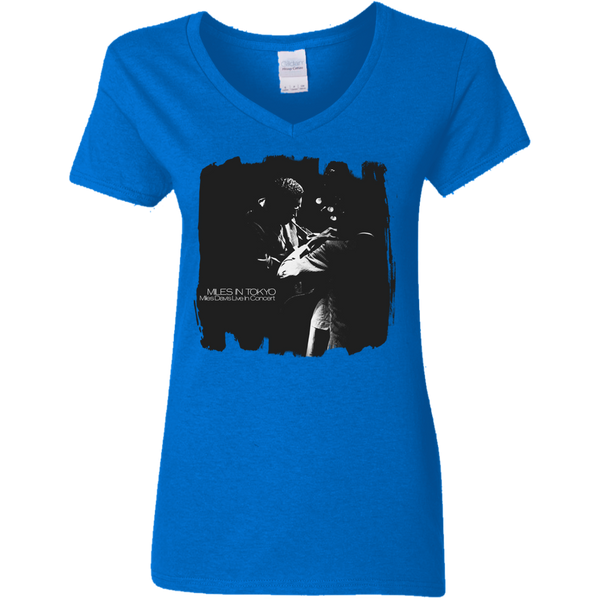 Miles Davis Miles in Tokyo Ladies V-Neck T-Shirt 510
