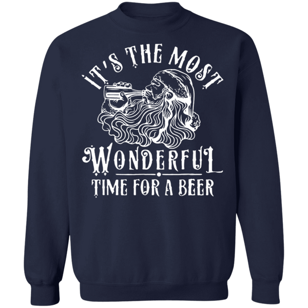 Santa Claus - It's The Most Wonderful Time For A Beer Sweatshirt 2111