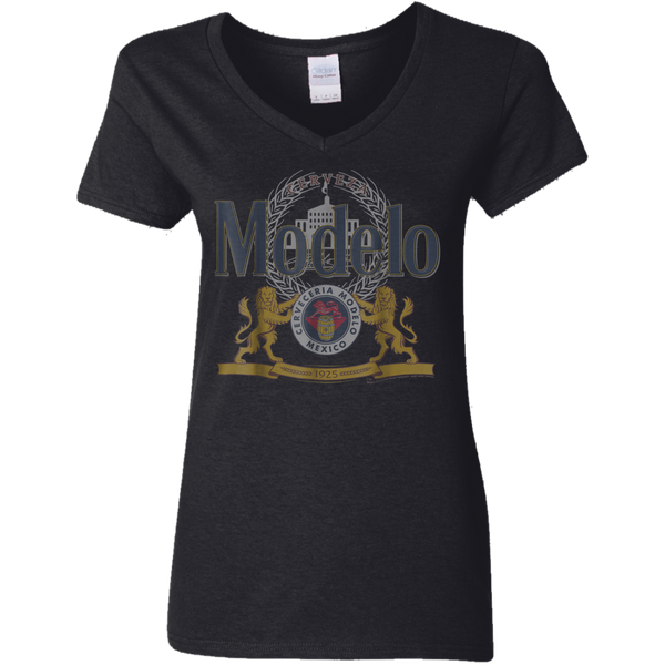 Officially Licensed Modelo Classic Casual Ladies V-Neck T-Shirt 0511