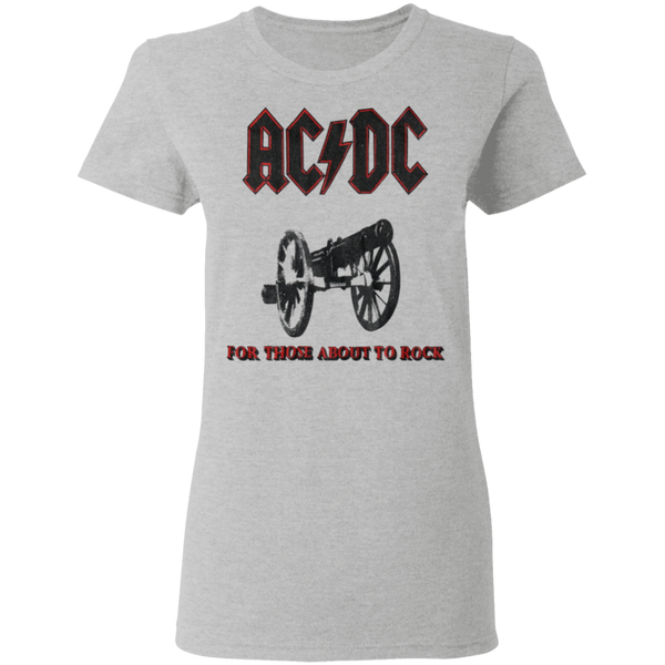 vintage 1981 ACDC For Those About to Rock Tour Jersey Women T-Shirt 1110