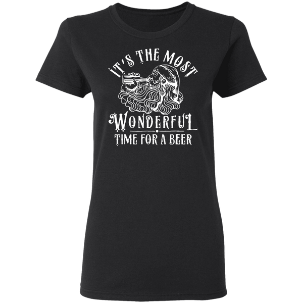 Santa Claus - It's The Most Wonderful Time For A Beer Women T-Shirt 2111