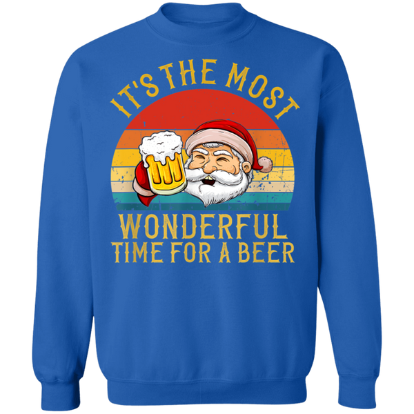 Santa Claus It's The Most Wonderful Time For A Beer - Vintage Sweatshirt 2011