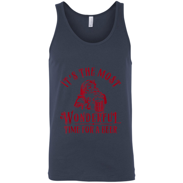 Santa Claus It's The Most Wonderful Time For A Beer Christmas Funny Unisex Tank Top 2111