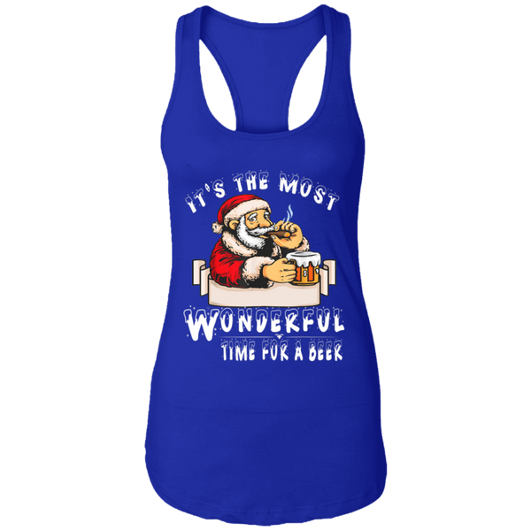 Santa Claus Christmas It's The Most Wonderful Time For A Beer Women Tank Top 2111