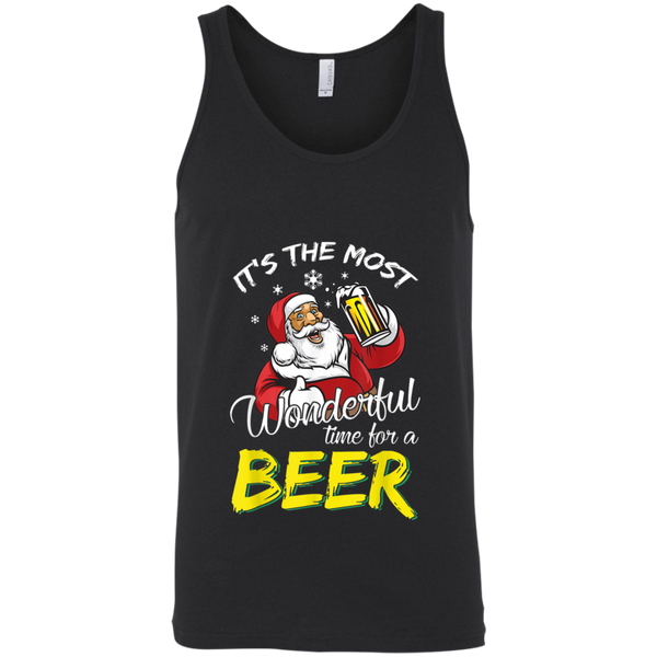 Santa Claus It's The Most Wonderful Time For A Beer - Christmas Gift Unisex Tank Top 2011
