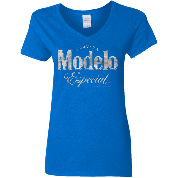 Officially Licensed Modelo Especial Ladies V-Neck T-Shirt 0511