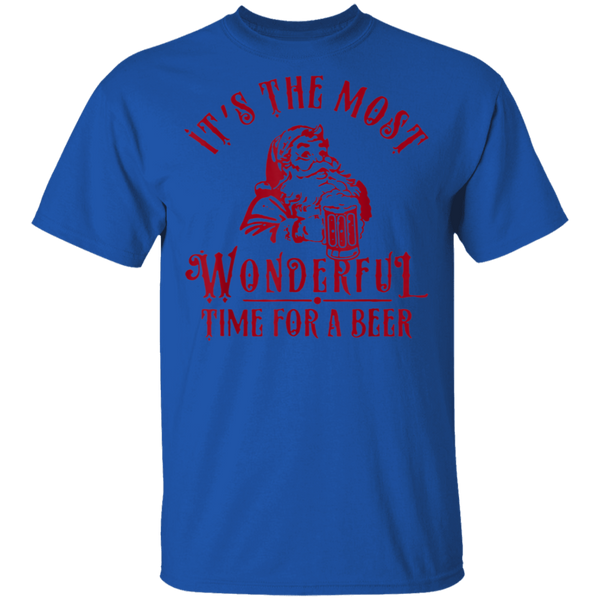 Santa Claus It's The Most Wonderful Time For A Beer Christmas Funny T-Shirt 2011