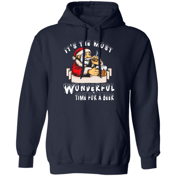 Santa Claus Christmas It's The Most Wonderful Time For A Beer Hoodie 2111