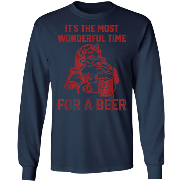 Santa Claus It's The Most Wonderful Time For A Bee Long Sleeve 2111
