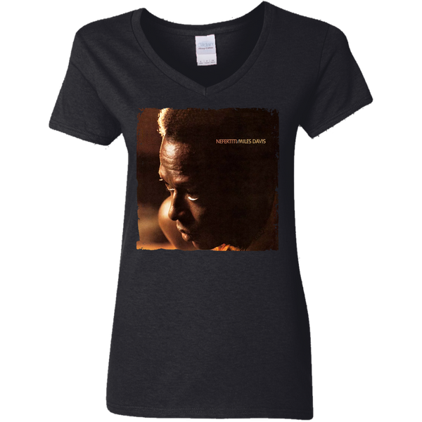 Miles Davis Nefertiti Ladies V-Neck T-Shirt 510